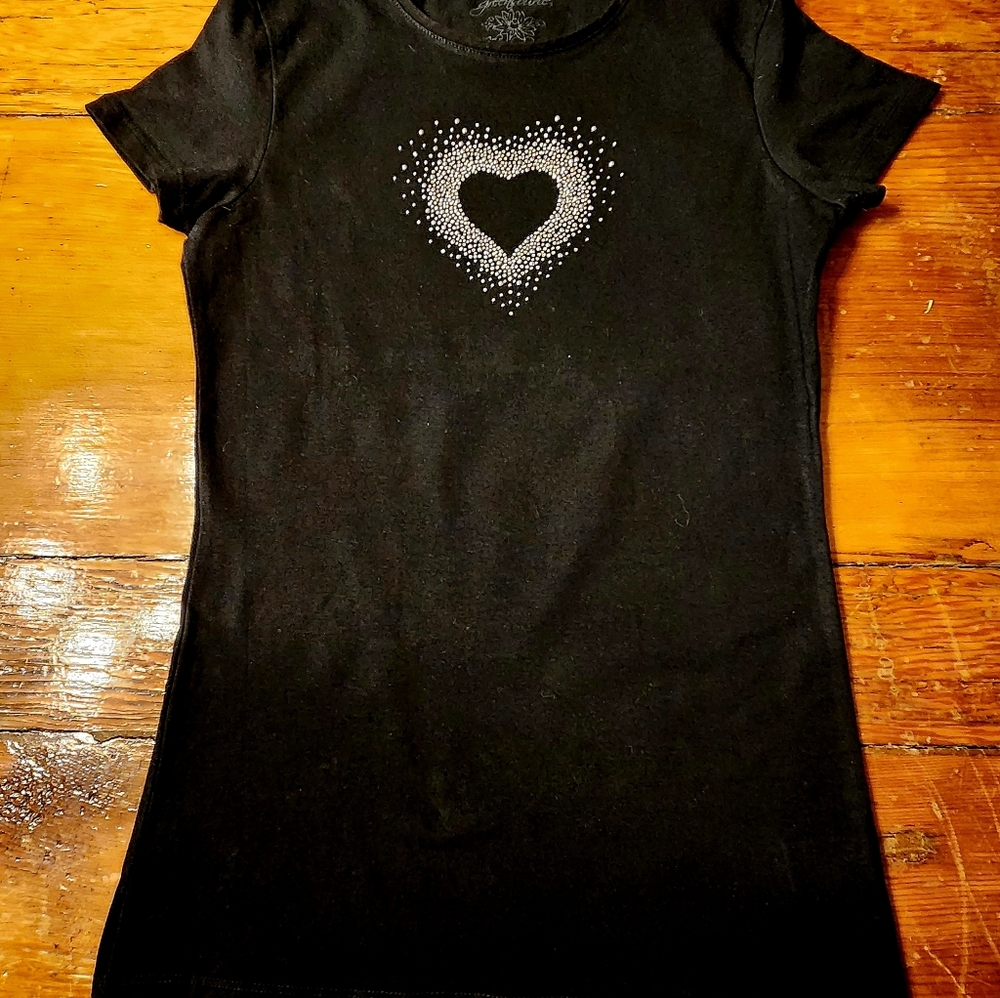 Ladies short sleeve embellished tee